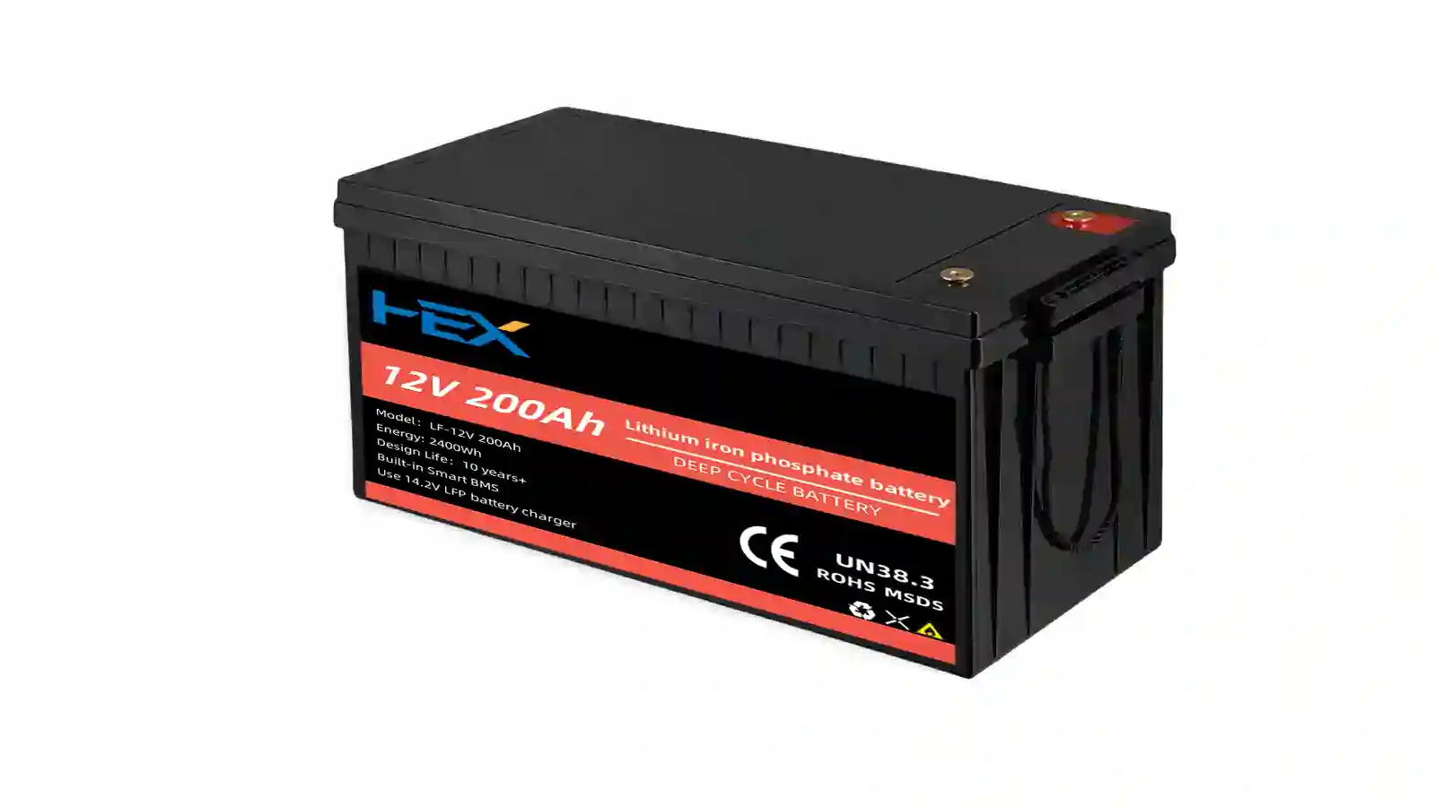 LiFePO4 Lithium Battery 12v 200Ah with BMS and LED indicator