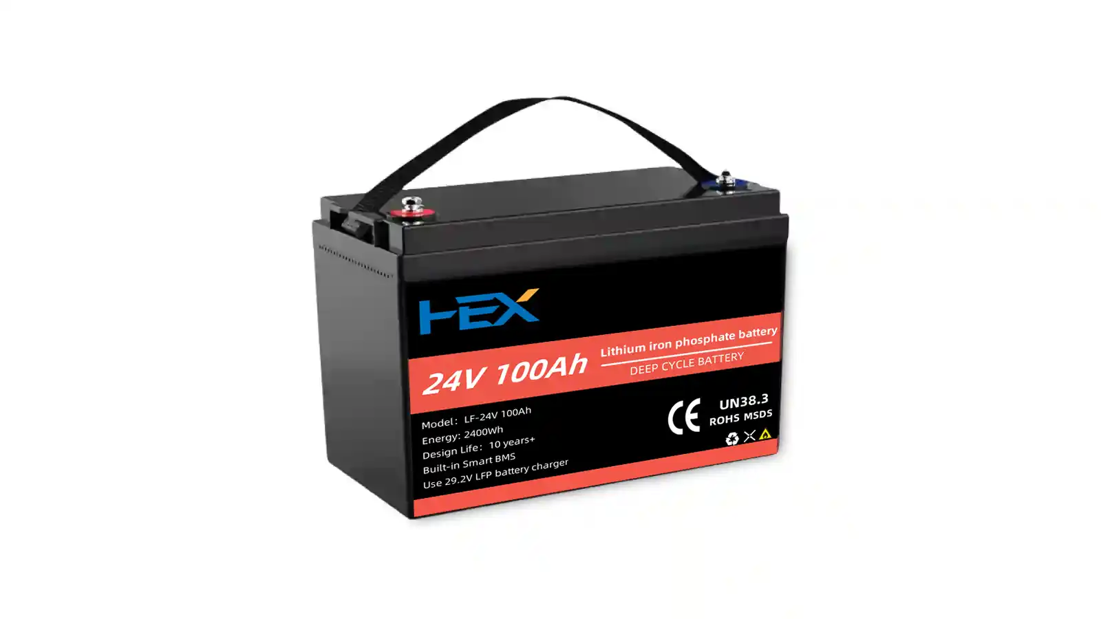 LiFePO4 24V 100Ah Lithium Battery Pack – Solar Energy System for RV