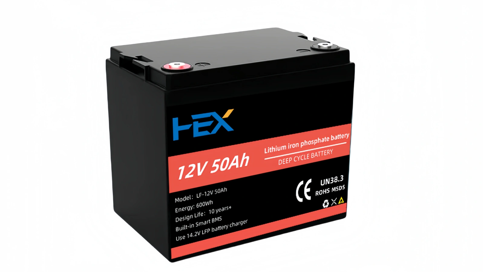 12V 50Ah LiFePO4 Lithium Battery with Smart Bluetooth BMS Reliable Power, Smarter Control